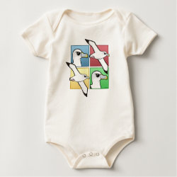 Four Color Albatross Infant Organic Creeper
