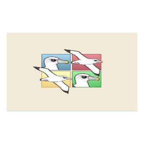 Four Color Albatross Rectangular Sticker