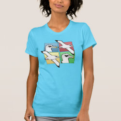 Four Color Albatross Women's American Apparel Fine Jersey Short Sleeve T-Shirt