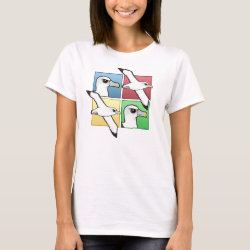 Four Color Albatross Women's Basic T-Shirt