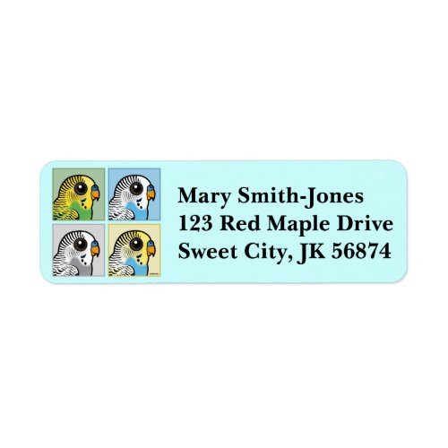 Four Color Budgies Label