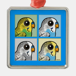Four Color Budiges Premium Square Ornament