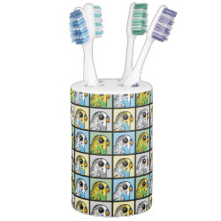 Four Color Budiges Toothbrush Holder and Soap Dispenser Set