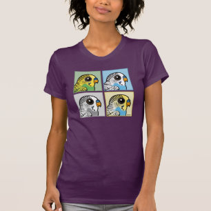 Four Color Budgies T-Shirt