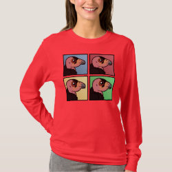 Four Color California Condor Women's Basic Long Sleeve T-Shirt