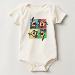 Four Color Cockatiel Infant Organic Creeper