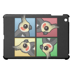 Four Color Cockatiel Case Savvy iPad Mini Finish Case