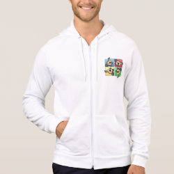 Four Color Cockatiel American Apparel California Fleece Zip Hoodie