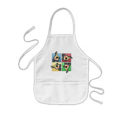 Four Color Cockatiel Kid's Apron