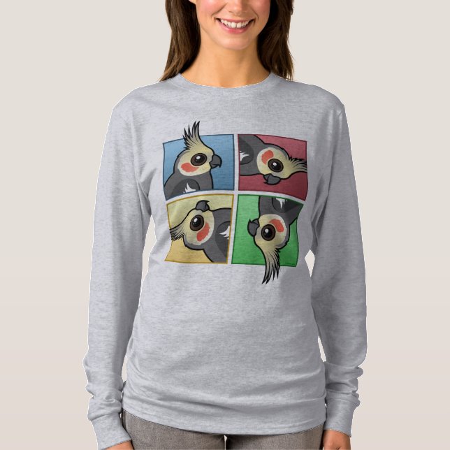 Four Color Cockatiel T-Shirt (Front)