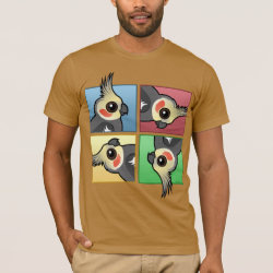 Four Color Cockatiel Men's Basic American Apparel T-Shirt