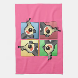 Four Color Cockatiel Kitchen Towel 16