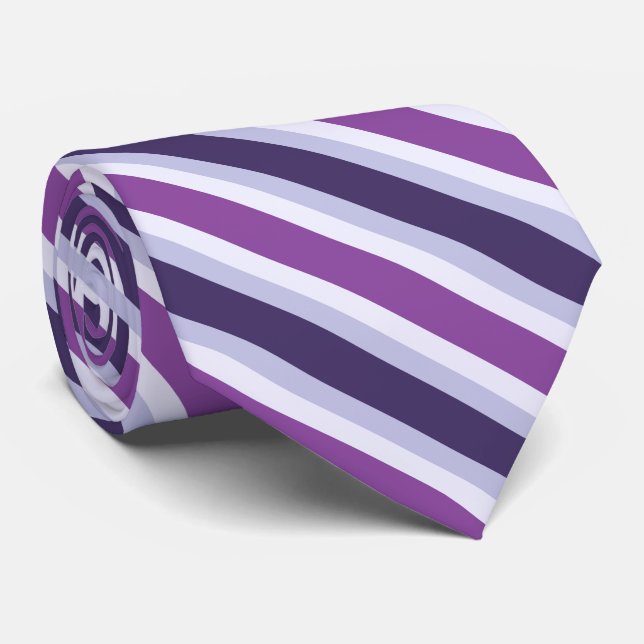 Four Color Combo - Blue Violet Purple Lavender Neck Tie (Rolled)