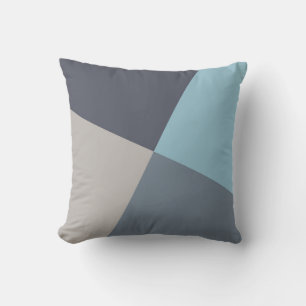 Four Color Combo Throw Pillow