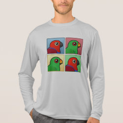 Four Color Eclectus Parrots Men's Sport-Tek Competitor L/S T-shirt