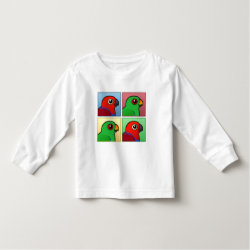 Four Color Eclectus Parrots Toddler Long Sleeve T-Shirt