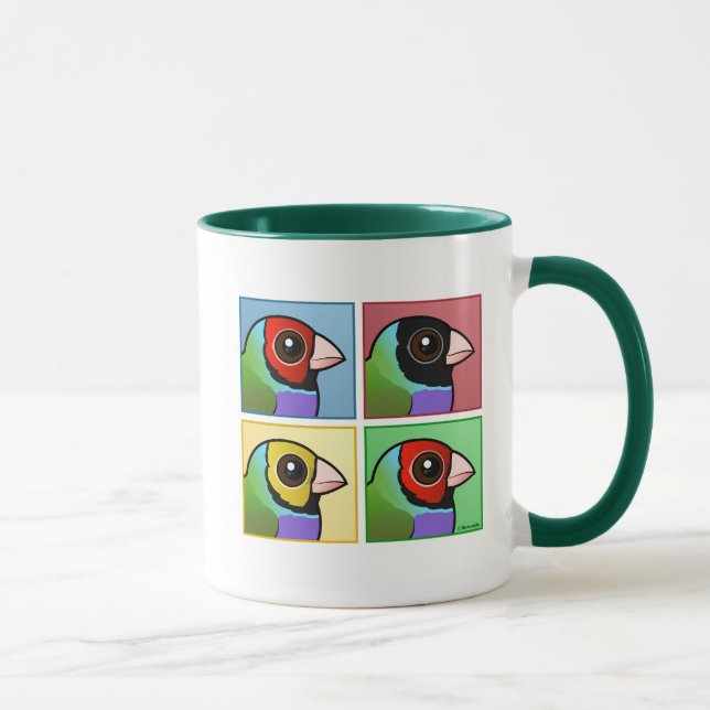 Four Color Gouldian Finch Mug (Right)