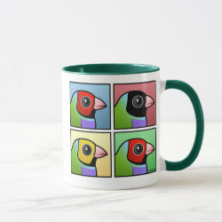Four Color Gouldian Finch Combo Mug