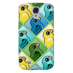 Four Color Barred Parakeets Case-Mate Barely There Samsung Galaxy S4 Case