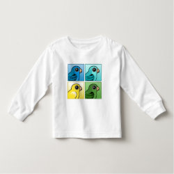 Four Color Barred Parakeets Toddler Long Sleeve T-Shirt