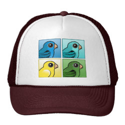 Four Color Barred Parakeets Trucker Hat