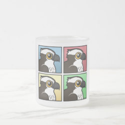 Four Color Osprey Frosted Glass Mug