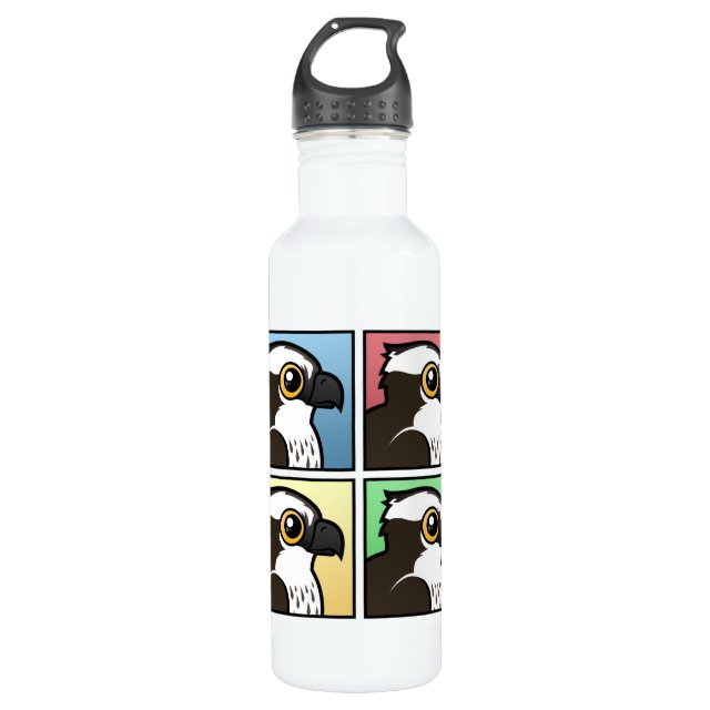 Four Color Osprey Water Bottle (24 oz) Cute Bird Gifts
