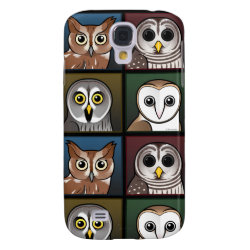 Four Color Owls (dark) Case-Mate Barely There Samsung Galaxy S4 Case