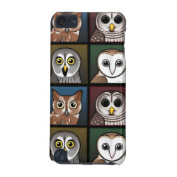 Four Color Owls (dark) Case-Mate Barely There 5th Generation iPod Touch Case