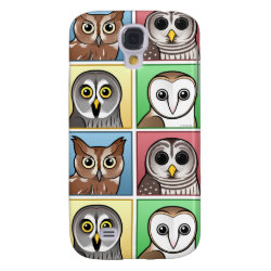 Four Color Owls (pastel) Case-Mate Barely There Samsung Galaxy S4 Case