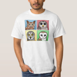 Four Color Owls (pastel) Men's Crew Value T-Shirt