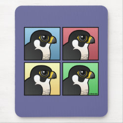Four Color Peregrine Falcon Mousepad