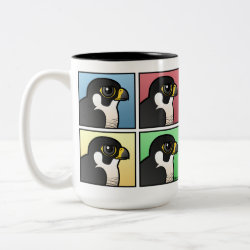Four Color Peregrine Falcon Two-Tone Mug
