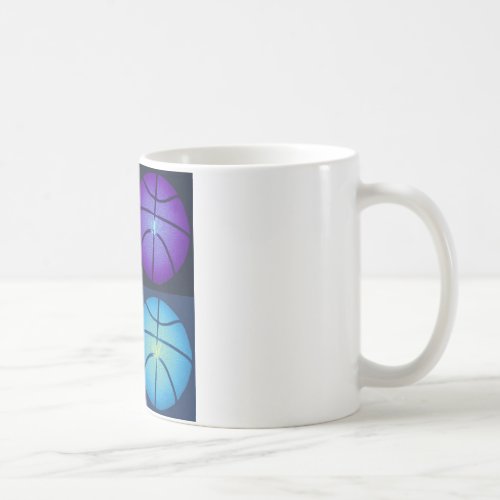 Four Color Pop Art Basketball Coffee Mug