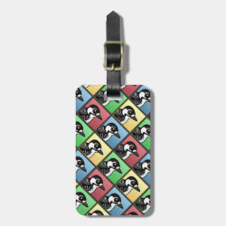 Four Color Red-cockaded Woodpecker Small Luggage Tag with leather strap