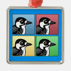 Four Color Red-cockaded Woodpecker Premium Square Ornament