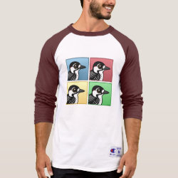 Four Color Red-cockaded Woodpecker Men's Champion Raglan 3/4 Sleeve Shirt