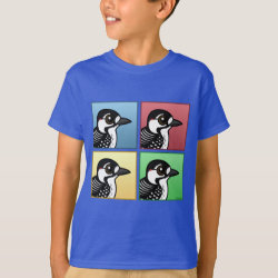 Four Color Red-cockaded Woodpecker Kids' Hanes TAGLESS® T-Shirt