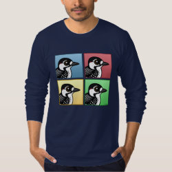Four Color Red-cockaded Woodpecker Men's American Apparel Fine Jersey Long Sleeve T-Shirt