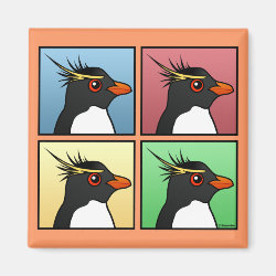 Four Color Rockhopper Square Magnet