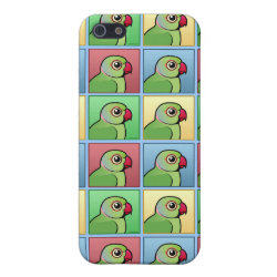 Four Color IRN / Indian Ringneck Parakeets Case Savvy iPhone 5 Matte Finish Case