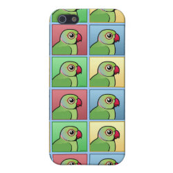 Four Color IRN / Indian Ringneck Parakeets Case Savvy iPhone 5 Matte Finish Case