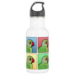 Four Color IRN / Indian Ringneck Parakeets Water Bottle (24 oz)