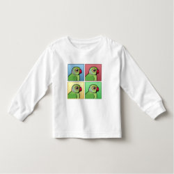 Four Color IRN / Indian Ringneck Parakeets Toddler Long Sleeve T-Shirt