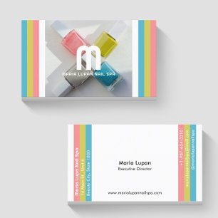 Four Color Set Nail Polish Nail Spa Business Card