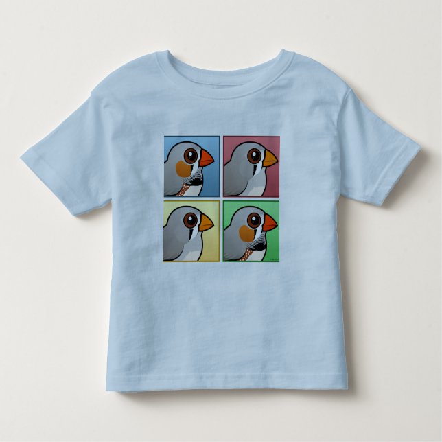 Four Color Zebra Finch Toddler T-shirt (Front)
