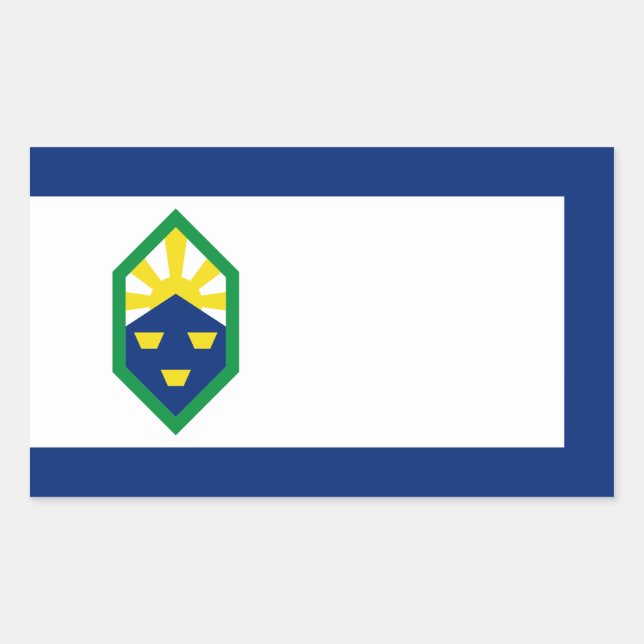 FOUR Colorado Springs Flag Rectangular Sticker (Front)