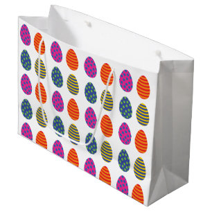 Four Colored Easter Eggs Large Gift Bag