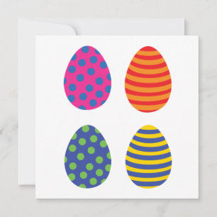 Four Colorful Easter Eggs Card