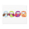 Four Colorful Owls